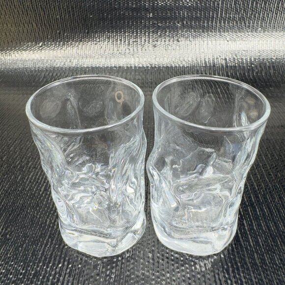 Bormioli Rocco Sorgente Clear Small Barware Glasses Set 2 Shoot Glasses Cups VTG - Picture 8 of 8